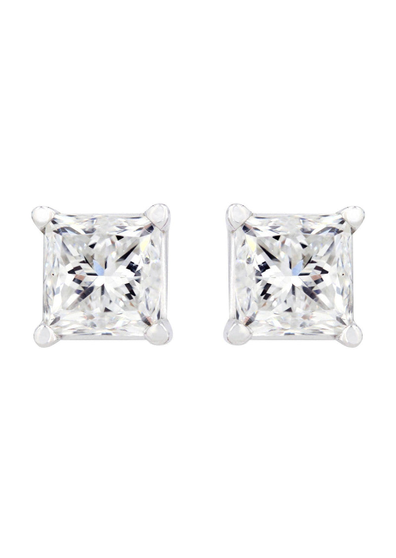 Princess Diamond Stud Earrings | 1.82 Carats