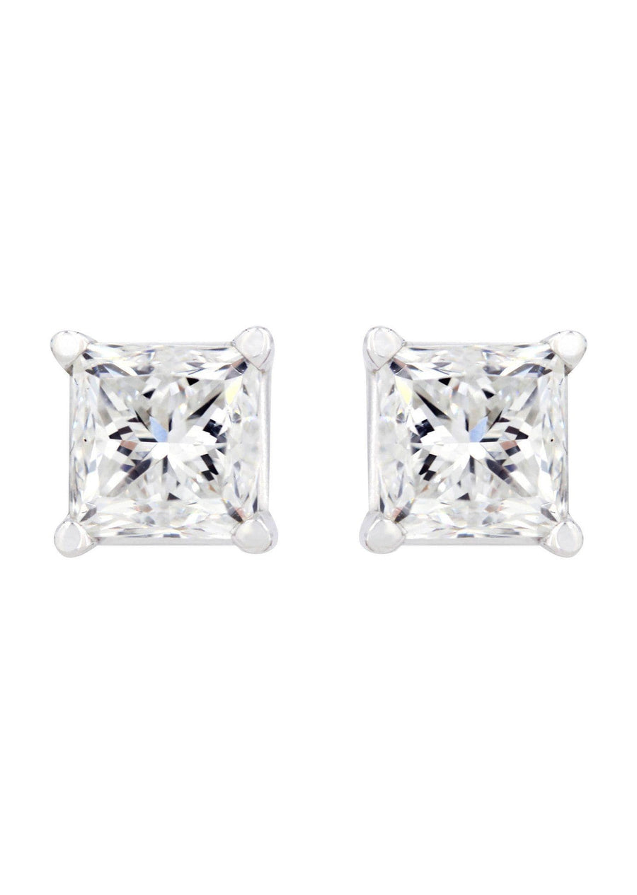 Princess Diamond Stud Earrings | 1.82 Carats