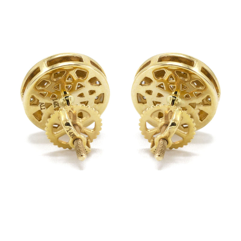 14K Yellow Gold Diamond Earrings For Men | 0.23 Carats | 2.28 Grams