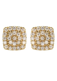14K Yellow Gold Diamond Earrings For Men | 1.04 Carats | 2.91 Grams
