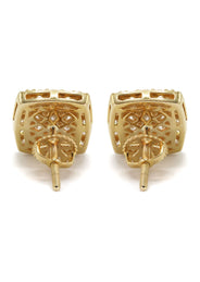 14K Yellow Gold Diamond Earrings For Men | 1.04 Carats | 2.91 Grams