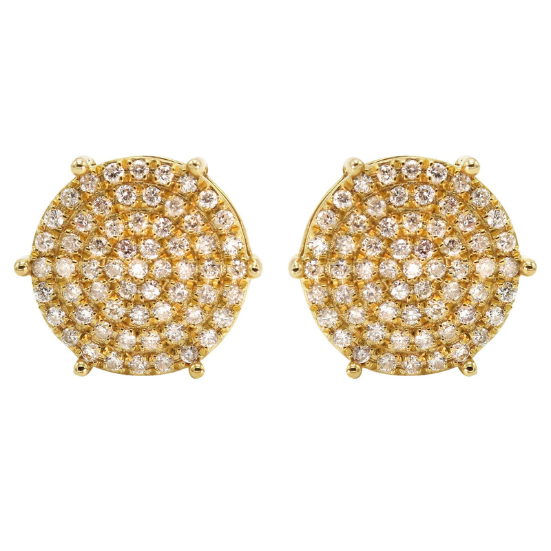 14K Yellow Gold Diamond Earrings For Men | 0.35 Carats | 2.51 Grams
