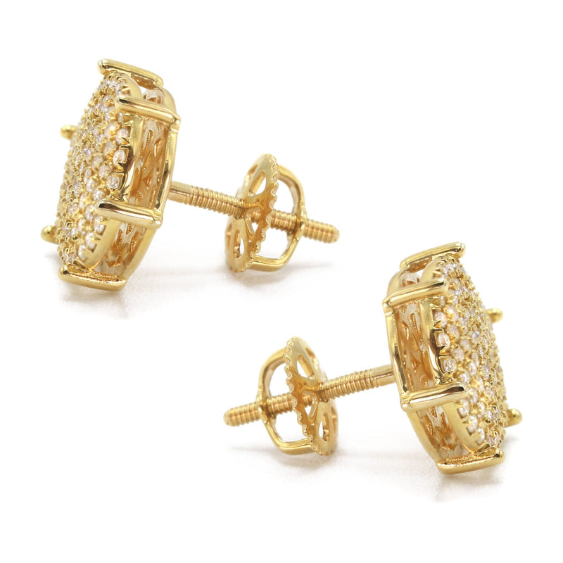 14K Yellow Gold Diamond Earrings For Men | 0.35 Carats | 2.51 Grams