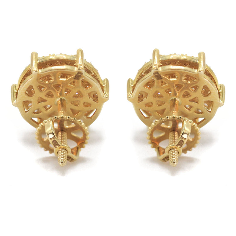 14K Yellow Gold Diamond Earrings For Men | 0.35 Carats | 2.51 Grams