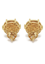 14K Yellow Gold Diamond Earrings For Men | 0.35 Carats | 2.51 Grams