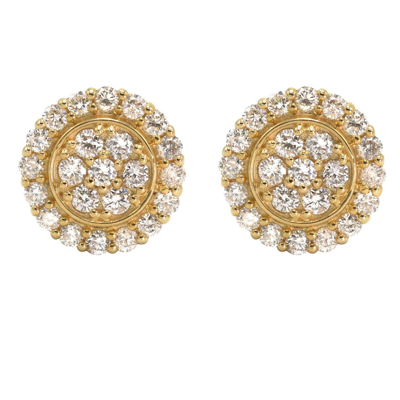 14K Yellow Gold Diamond Earrings For Men | 0.49 Carats | 1.95 Grams