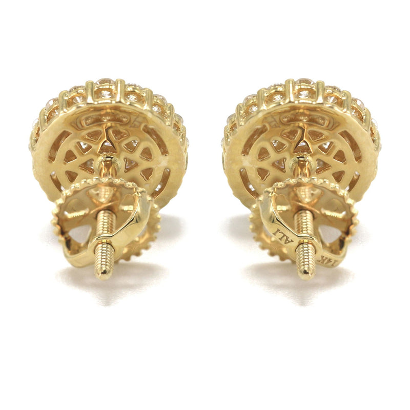 14K Yellow Gold Diamond Earrings For Men | 0.49 Carats | 1.95 Grams