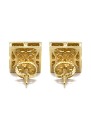 14K Yellow Gold Diamond Earrings For Men | 0.27 Carats | 2.3 Grams