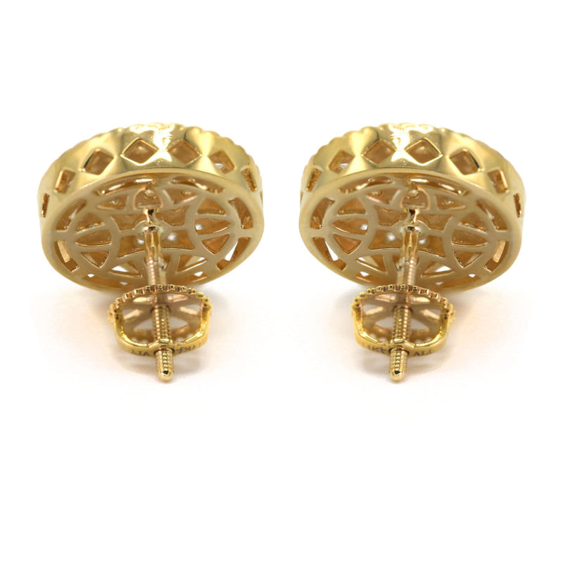 14K Yellow Gold Diamond Earrings For Men | 0.77 Carats | 4.72 Grams