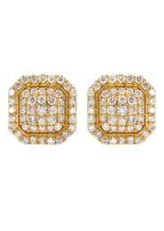 14K Yellow Gold Diamond Earrings For Men | 1 Carat | 3.29 Grams