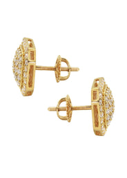 14K Yellow Gold Diamond Earrings For Men | 1 Carat | 3.29 Grams