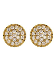 14K Yellow Gold Diamond Earrings For Men | 0.8 Carat | 2.58 Grams