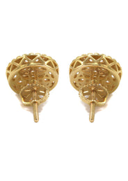14K Yellow Gold Diamond Earrings For Men | 0.8 Carat | 2.58 Grams