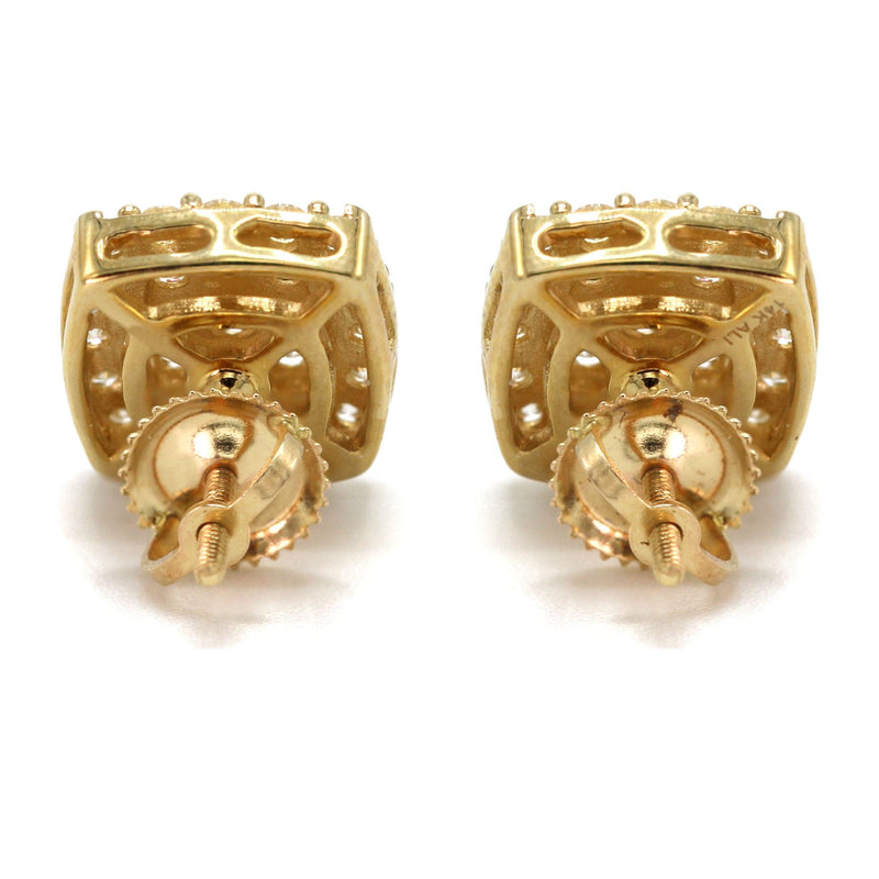 14K Yellow Gold Diamond Earrings For Men | 1 Carats | 3.43 Grams
