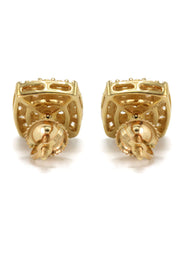 14K Yellow Gold Diamond Earrings For Men | 1 Carats | 3.43 Grams