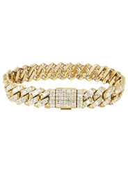 14K Iced Out Baguette Diamond Miami Cuban Link Bracelet | 66.28 Grams | 21.45 Carats