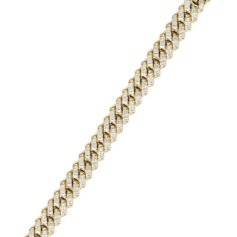 14K Iced Out Baguette Diamond Miami Cuban Link Bracelet | 66.28 Grams | 21.45 Carats