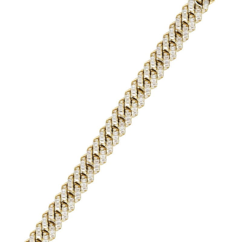 14K Iced Out Baguette Diamond Miami Cuban Link Bracelet | 66.28 Grams | 21.45 Carats