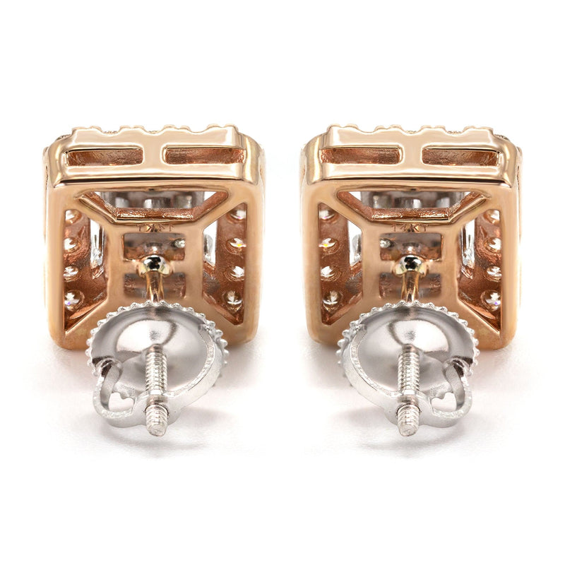 14K Yellow Gold Diamond Baguette Earrings For Men | 0.95 Carats | 4.74 Grams