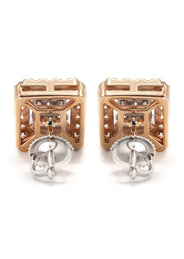 14K Yellow Gold Diamond Baguette Earrings For Men | 0.95 Carats | 4.74 Grams