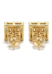 14K Yellow Gold Diamond Baguette Earrings For Men | 1.05 Carats | 4.23 Grams