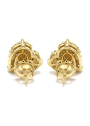 14K Yellow Gold Diamond Earrings For Men | 0.74 Carats | 3.34 Grams