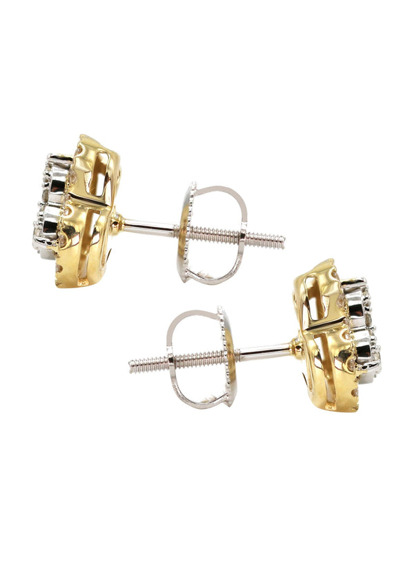 14K Yellow Gold Diamond Baguette Earrings For Men | 0.52 Carats | 2.76 Grams