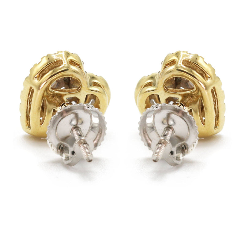 14K Yellow Gold Diamond Baguette Earrings For Men | 0.52 Carats | 2.76 Grams