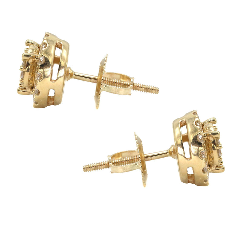 14K Yellow Gold Diamond Baguette Earrings For Men | 0.5 Carats | 2.55 Grams