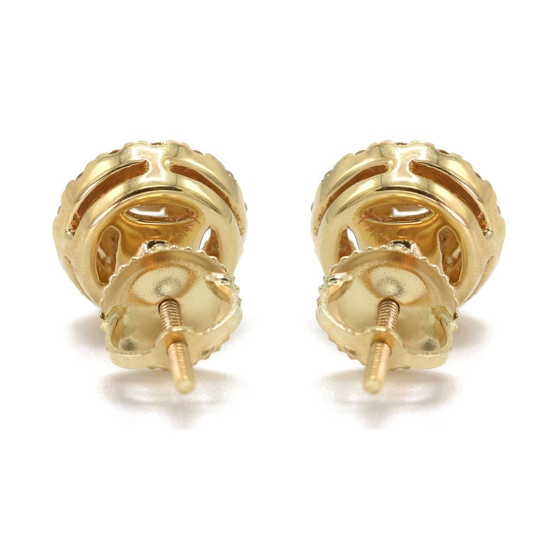 14K Yellow Gold Diamond Baguette Earrings For Men | 0.5 Carats | 2.55 Grams