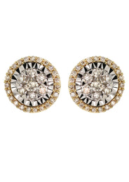 14K Yellow Gold Diamond Earrings For Men | 0.39 Carats | 2.14 Grams
