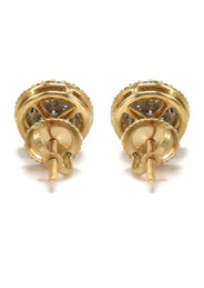 14K Yellow Gold Diamond Earrings For Men | 0.39 Carats | 2.14 Grams