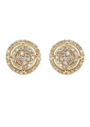 14K Yellow Gold Diamond Earrings For Men | 0.52 Carats | 2.35 Grams