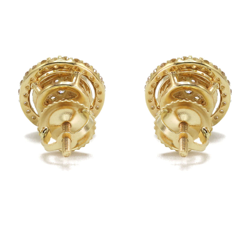 14K Yellow Gold Diamond Earrings For Men | 0.52 Carats | 2.35 Grams