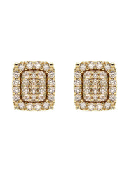 14K Yellow Gold Diamond Earrings For Men | 0.54 Carats | 2.86 Grams