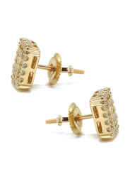 14K Yellow Gold Diamond Earrings For Men | 0.54 Carats | 2.86 Grams