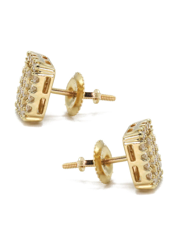 14K Yellow Gold Diamond Earrings For Men | 0.54 Carats | 2.86 Grams