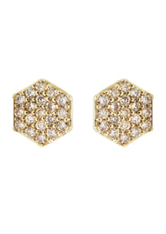 14K Yellow Gold Diamond Earrings For Men | 0.35 Carats | 1.79 Grams