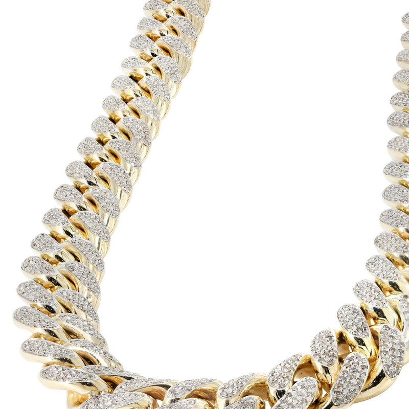 Iced Out Women Diamond Miami Cuban Link Chain Customizable (10MM-20MM)