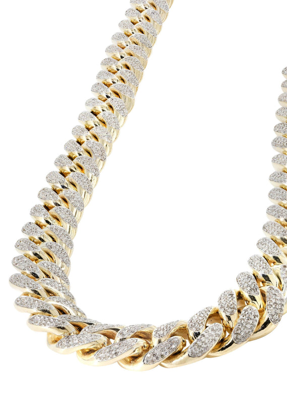 Iced Out Women Diamond Miami Cuban Link Chain Customizable (10MM-20MM)