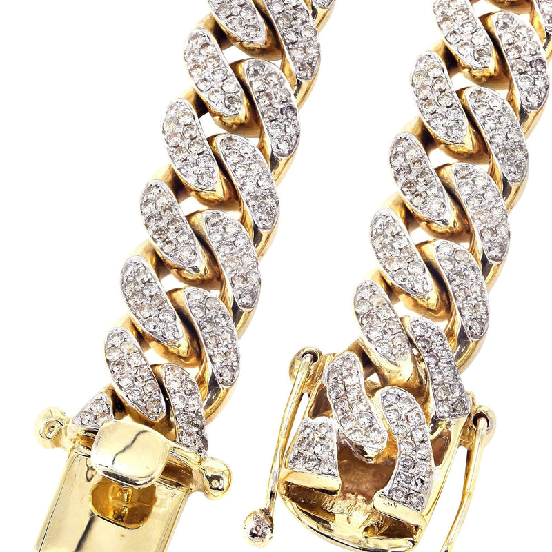 Iced Out Women Diamond Miami Cuban Link Chain Customizable (10MM-20MM)
