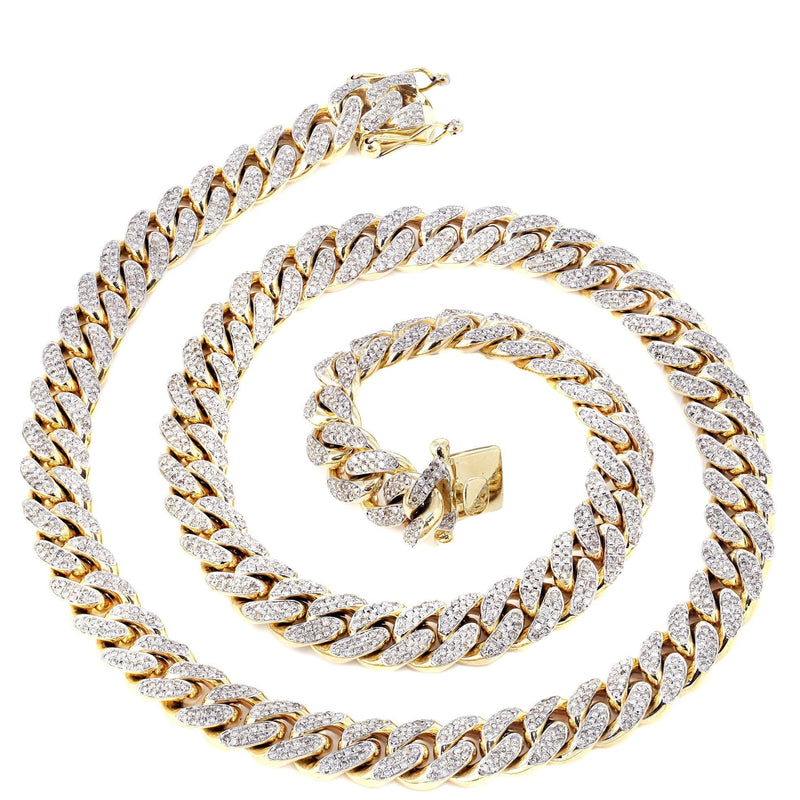 Iced Out Women Diamond Miami Cuban Link Chain Customizable (10MM-20MM)