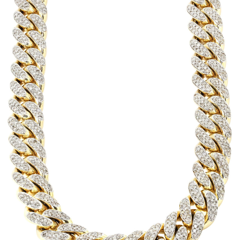 Iced Out Diamond Miami Cuban Link Chain Customizable (10MM-20MM)