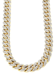 Iced Out Diamond Miami Cuban Link Chain Customizable (10MM-20MM)