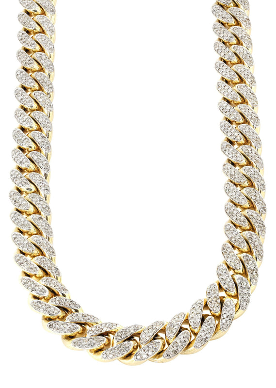 Iced Out Women Diamond Miami Cuban Link Chain Customizable (10MM-20MM)