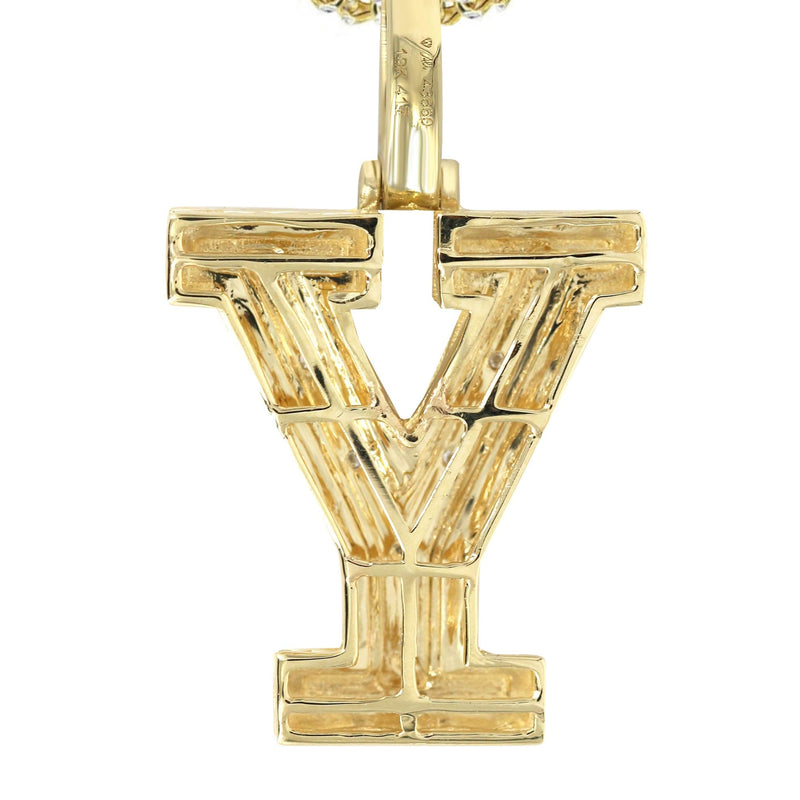 Diamond 10K Yellow Gold Letter "Y" Necklace | Appx. 13.5 Grams
