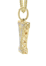 Diamond 10K Yellow Gold Letter "Y" Necklace | Appx. 13.5 Grams