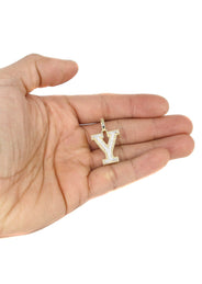 Diamond 10K Yellow Gold Letter "Y" Necklace | Appx. 13.5 Grams