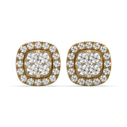 Men's Jewelry - VVS Lab Diamond Cluster Stud Earrings For Men | 14K Gold