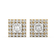 Men's Jewelry - VVS Lab Diamond Princess Stud Earrings For Men | 14K Gold